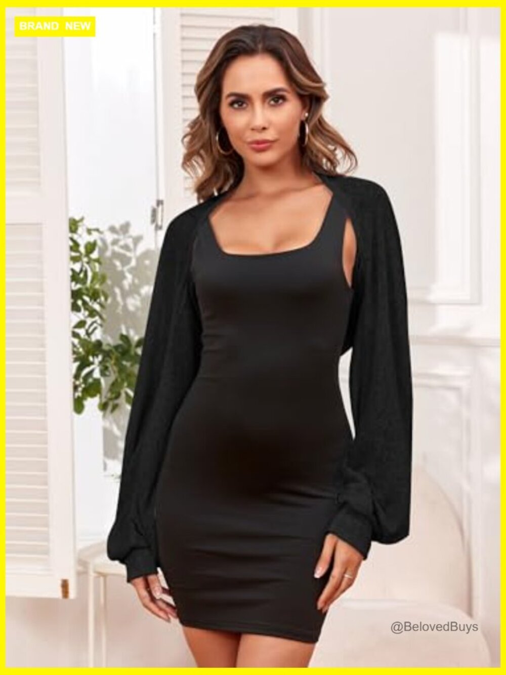 Sheer Shrug Y2K Long Sleeve Cardigan Irregular Tie Front Bolero Lightweight - Picture 3 of 6